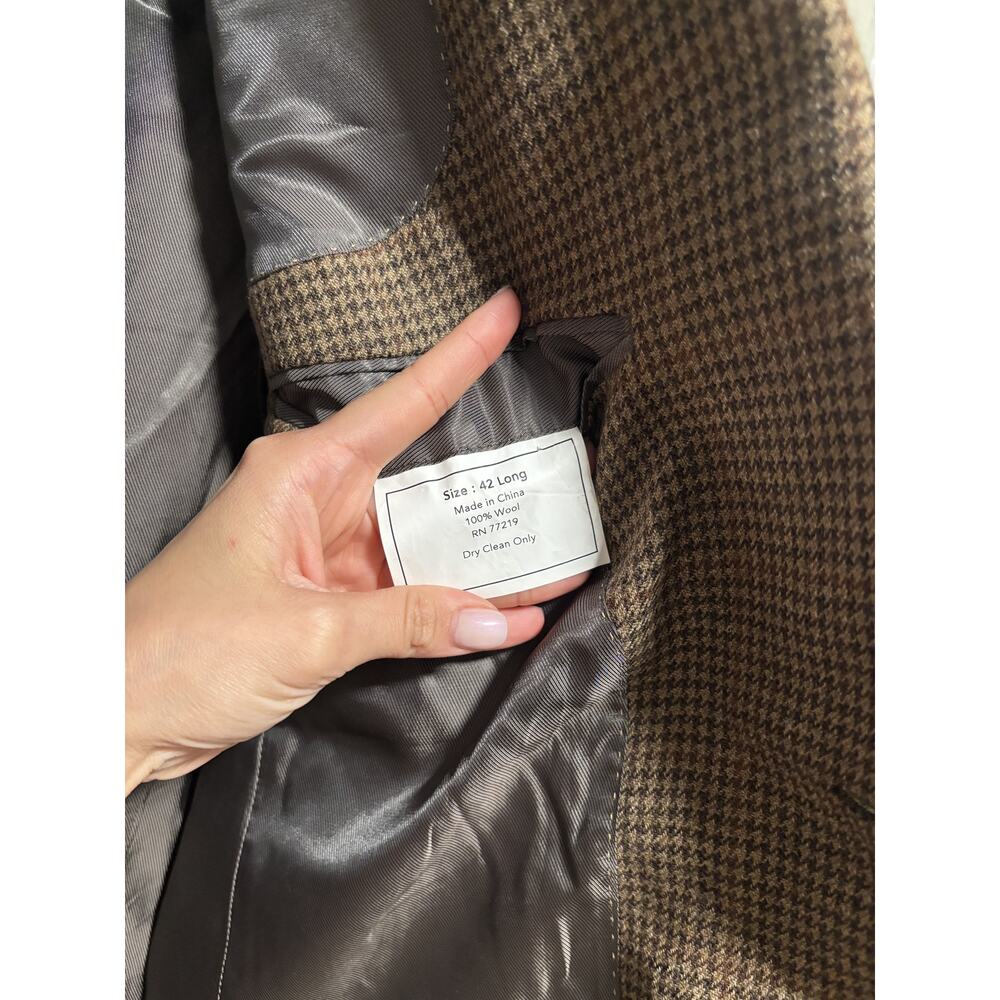 Pronto Uomo Platinum Brown Wool Blazer 42 Long - Picture 6 of 8